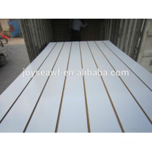 Solt melamine mdf board avec article aluminium / rainuré mdf board fabrication